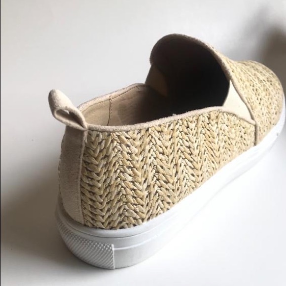 NEW Nicole Miller Tonnille Woven Raffia Slip-on Sneaker - Picture 5 of 7